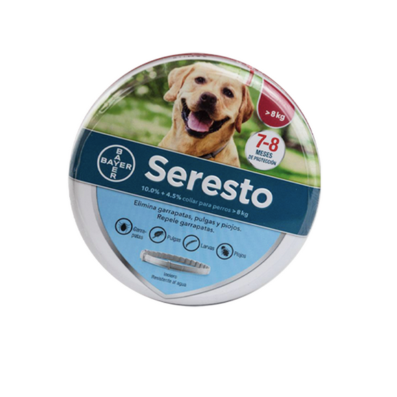Bayer Seresto Collar Antipulgas y Garrapatas para Perro - Grande (Mínimo 8 kg)